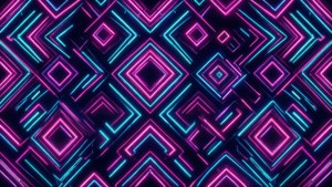 Mẫu hình học neon cho màn hình kép.