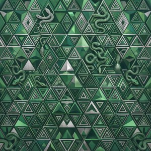 Họa tiết hình học hiện đại với biểu tượng rắn. — Thẩm mỹ slytherin Hình nền