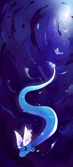 Hình minh họa trừu tượng Dragonair dưới nước — POCO M7 Hình nền