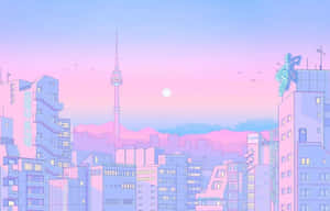 Hình nền Anime Aesthetic màu hồng — Thẩm mỹ hồng Hình nền
