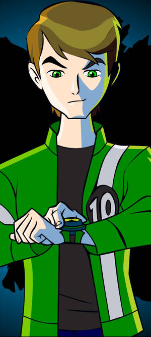 Hình nền Ben 10 Omnitrix nhìn xuống — Pixel 9 Hình nền