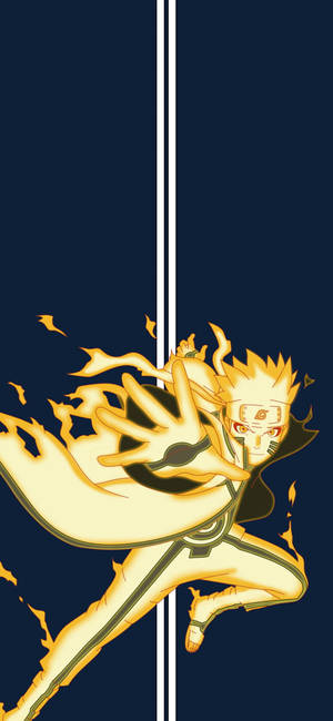 Hình nền điện thoại Naruto rực lửa phong cách tối giản — Naruto iPhone GIF Hình nền