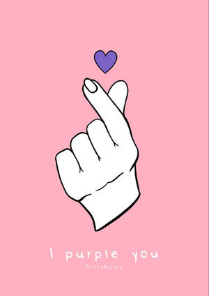 Hình Nền Finger Heart I Purple You