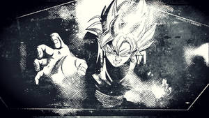 Hình nền Goku đen phong cách tối giản — Hắc Goku Hình nền