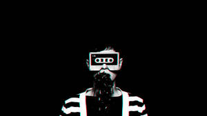 Hình nền người đàn ông hipster với băng cassette — Đơn giản Hình nền