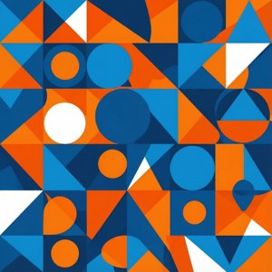 Họa tiết hình học gồm hình tam giác và hình tròn với màu sắc Eventbrite, tích hợp logo. — Tecno Phantom Hình nền