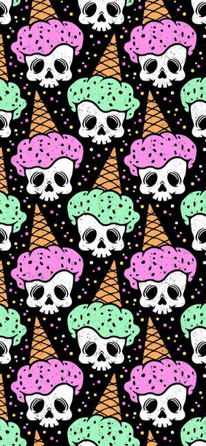 Hình nền họa tiết kem pastel goth — iPhone Air Hình nền