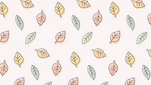 Hình nền họa tiết lá pastel — Hoa văn thẩm mỹ Hình nền