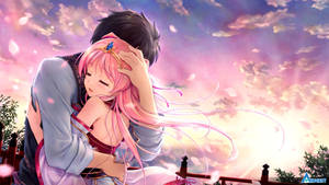 Hình nền hoàng tử và công chúa anime ôm nhau