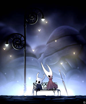 Hình nền HD Hornet và Hollow Knight ngồi cùng nhau. — Galaxy Z Fold 5 Hình nền