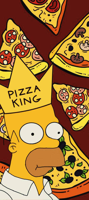 Hình nền Homer Simpson Vua Pizza. — Pixel 9 Hình nền