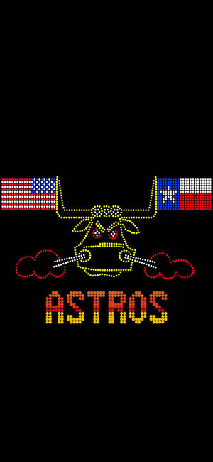 Hình nền Houston Astros bò mộc Texas cách điệu — iPhone 14 Pro Max Hình nền