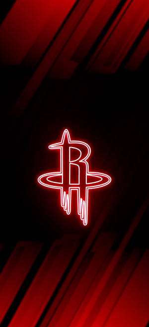 Hình nền Neon Red Houston Rockets — iPhone 13 Pro Hình nền