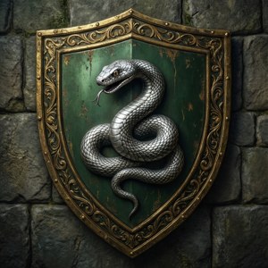 Huy hiệu Slytherin cổ điển trên nền đá. — Thẩm mỹ slytherin Hình nền
