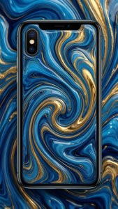 Hình nền trừu tượng dạng lỏng với iPhone X.