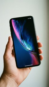 Hình nền phong cách sống với iPhone X cầm trên tay.