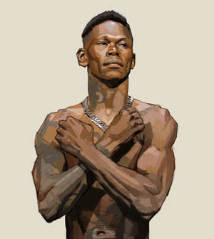 Hình nền Israel Adesanya kiểu chào Wakanda — Vivo X Fold3 Pro Hình nền