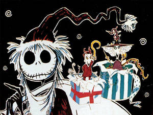 Jack trong trang phục Ông già Noel cho The Nightmare Before Christmas — The Nightmare Before Christmas Hình nền