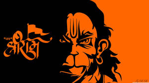 Jai Shree Ram HD Nền Đen Cam Mặt — Tối giản Hình nền