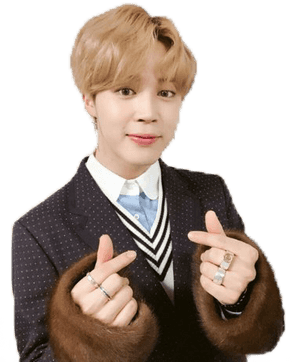 Jimin cử chỉ trái tim bằng tay