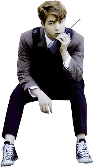 Jimin tư thế trầm tư