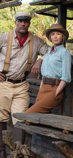 Hình nền Jungle Cruise Emily Blunt The Rock — iPhone Air Hình nền