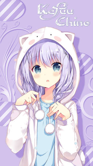 Kafuu Chino Dễ Thương Trong Áo Hoodie Thỏ
