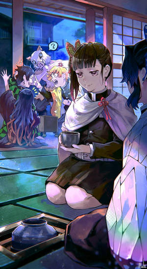 Kanao Tsuyuri Ăn Tối — Demon slayer Hình nền