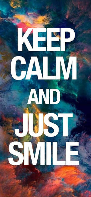 Keep Calm Just Smile Motivational iPhone — Galaxy Note Hình nền