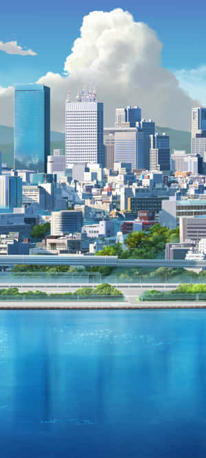 Hình ảnh Thành phố Anime — OnePlus Nord 4 Hình nền