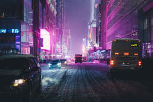 Hình nền Thành phố Neon — Thành phố neon Hình nền