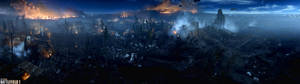 Hình nền ốp lưng màn hình kép Wildfire. — 3840x1080 Hình nền