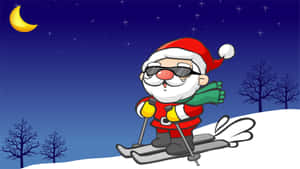 Khoảnh Khắc Chụp Tự Sướng Hài Hước Của Ông Già Noel Và Tuần Lộc — Giáng sinh vui nhộn Hình nền