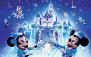 Khoảnh khắc vui tươi bên Bạch Tuyết trong mùa Giáng Sinh Disney — Disney giáng sinh Hình nền
