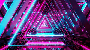 Khung Hình Tam Giác Thẩm Mỹ Tím Neon