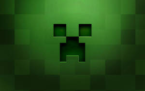 Hình nền pixel Minecraft mặt creeper xanh đậm