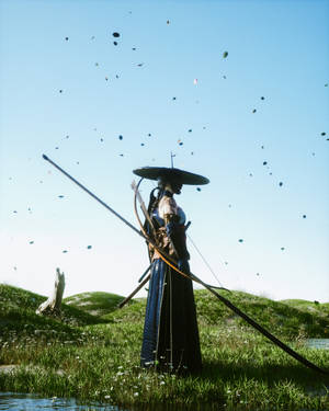 Kiếm Dài Samurai Nhật Bản — Kiếm sĩ Nhật Bản Hình nền