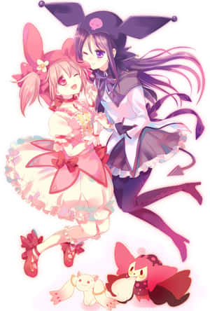 Kuromi và My Melody bạn thân mãi mãi — Huawei Pura X Hình nền