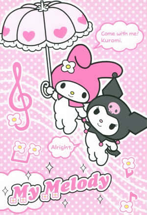 Kuromi và My Melody chia sẻ khoảnh khắc bên nhau — Huawei Pura X Max Hình nền