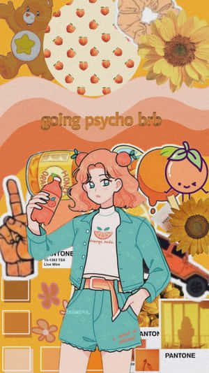 Nền Cam Thẩm Mỹ — Cam aesthetic GIF Hình nền