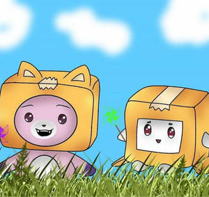 LankyBox Boxy Và Foxy — Dễ thương hoạt hình Hình nền