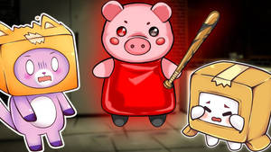 LankyBox Foxy Roblox Piggy Và Boxy — Dễ thương hoạt hình Hình nền