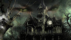 Lâu đài ma Halloween cổ điển — Cổ điển Halloween Hình nền