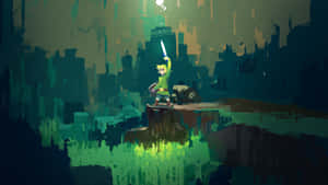 Link, nhân vật chính trẻ tuổi của The Legend of Zelda, cầm Triforce trên tay. — Huyền thoại zelda GIF Hình nền