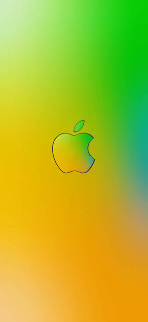 Logo Apple Màu Xanh Vàng Cho Iphone — Galaxy S26 Hình nền
