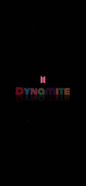 Logo BTS Dynamite Đen Đơn Giản — Samsung S23 Hình nền