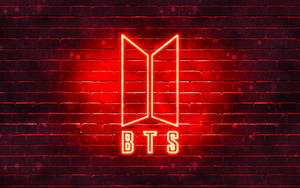 Hình nền Logo BTS màu đỏ neon — Logo bts GIF Hình nền