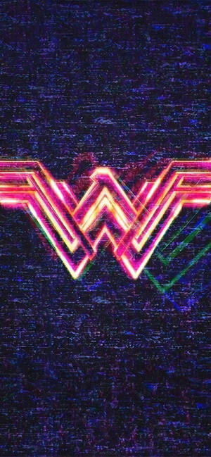 Hình nền logo đèn neon Wonder Woman 1984 — iPhone Air Hình nền