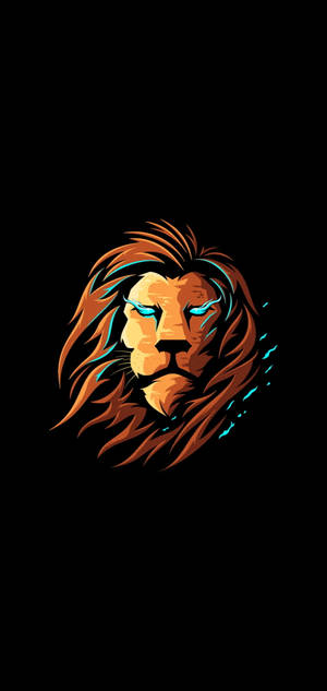 Logo Game Sư Tử Neon HD — Galaxy S24 FE Hình nền