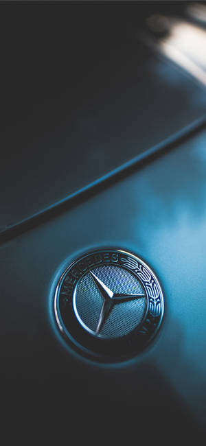 Logo Mercedes Xanh Đậm iPhone X — iPhone 14 Pro Hình nền